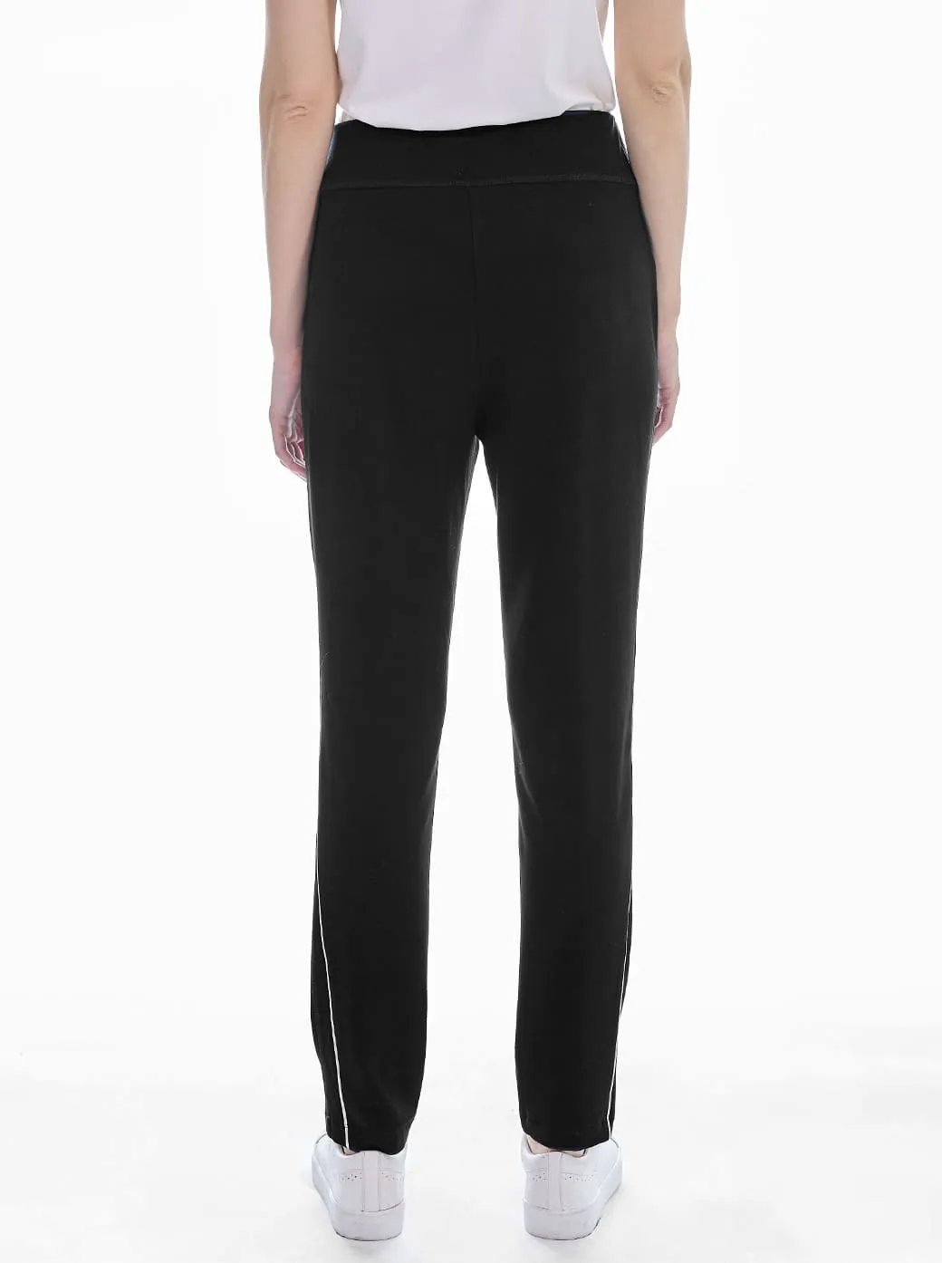 Pants negro y piola en contraste Comfort