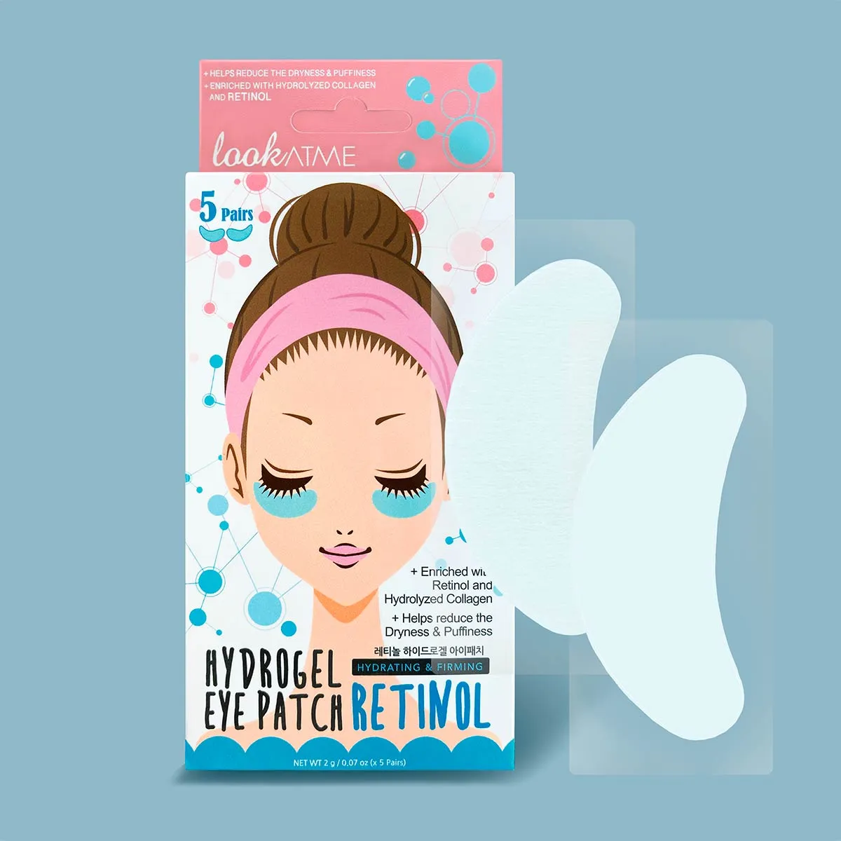 Parches para el contorno de ojos Look At Me Hydrogel Eye Patch Retinol (5uds)