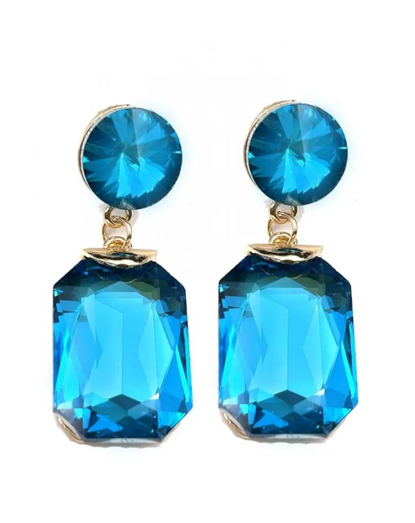 PENDIENTES LARGOS AZULES DE FIESTA EXTRA BRILLO PARA BODAS NOCHE