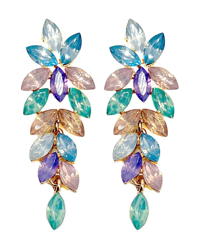 PENDIENTES LARGOS EN MULTICOLOR TONOS PASTEL PARA BODAS