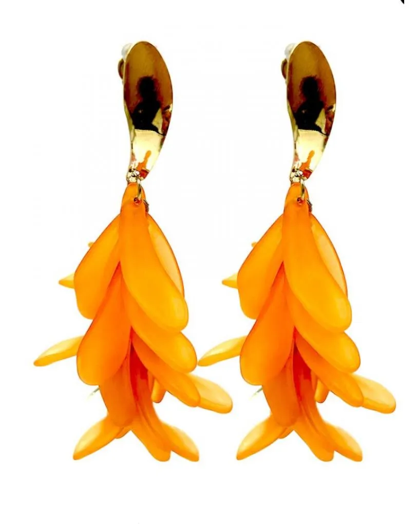 PENDIENTES MUJER NARANJAS Y LARGOS PARA EL VERANO