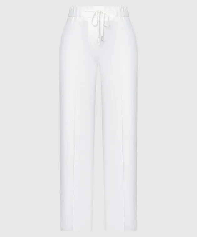 Peserico Beige straight pants made of linen