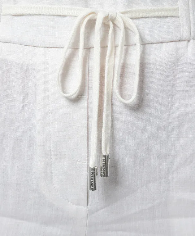 Peserico Beige straight pants made of linen