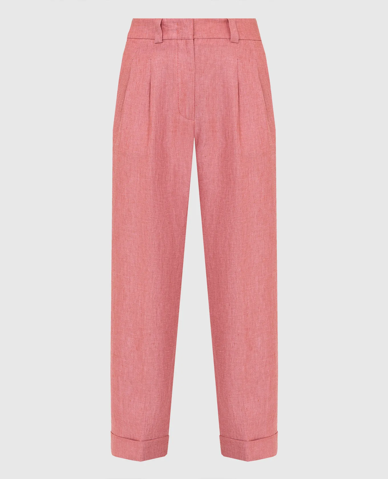 Peserico Light burgundy linen slacks