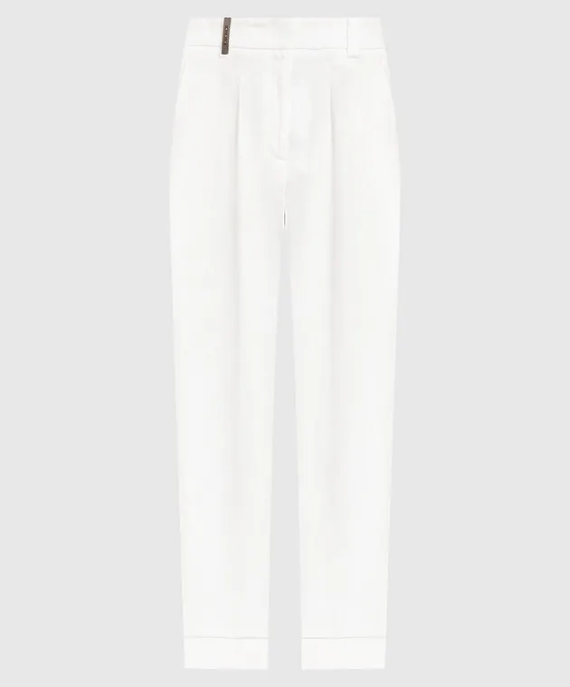 Peserico White linen pants