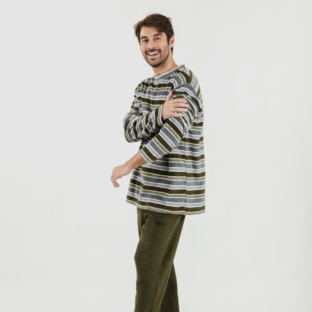 Pijama coral hombre Camilo verde caceria