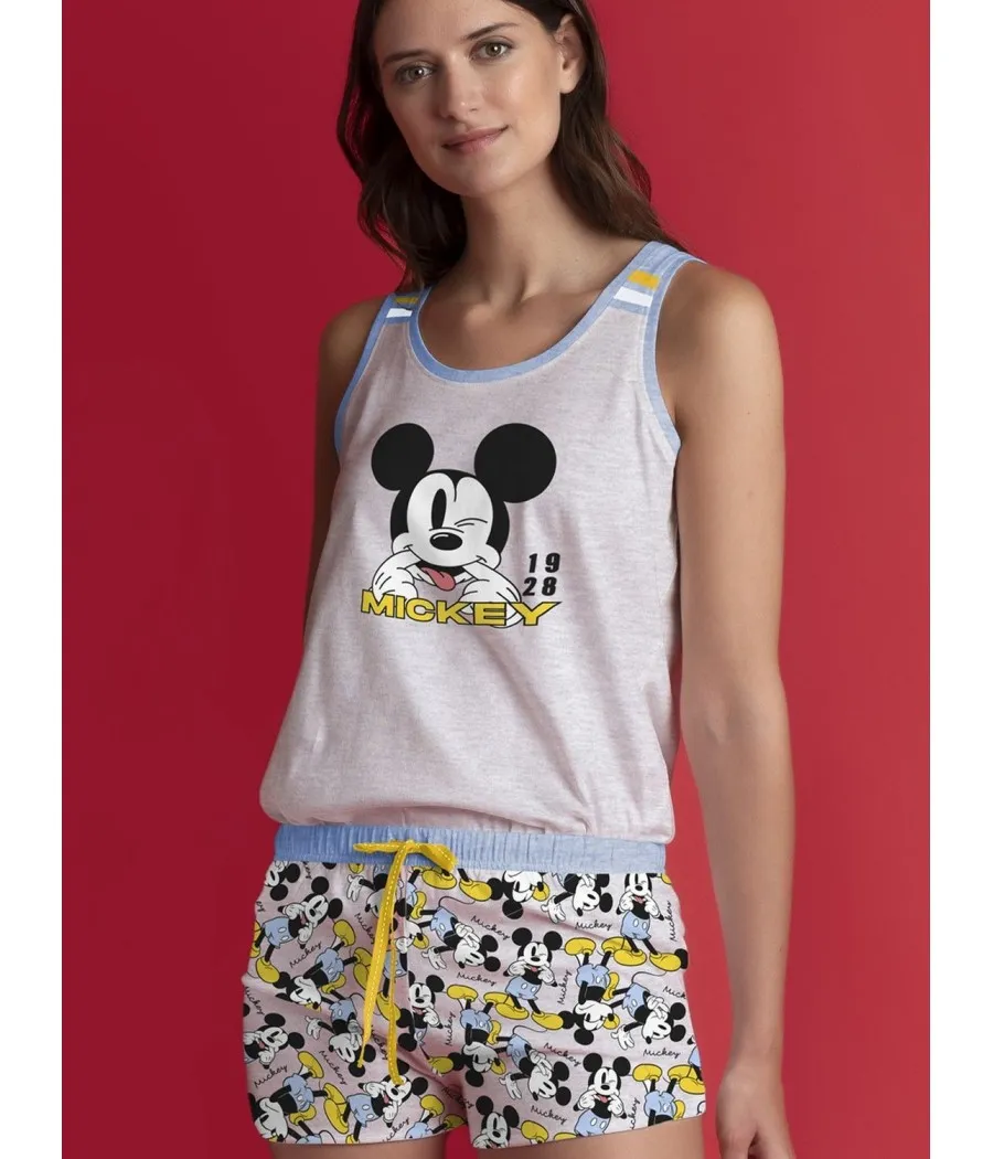 Pijama mujer verano Disney Mickey algodón