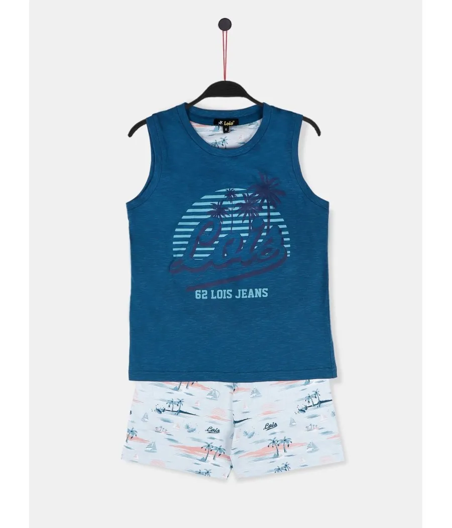 Pijama niño Hawaii verano Lois algodón
