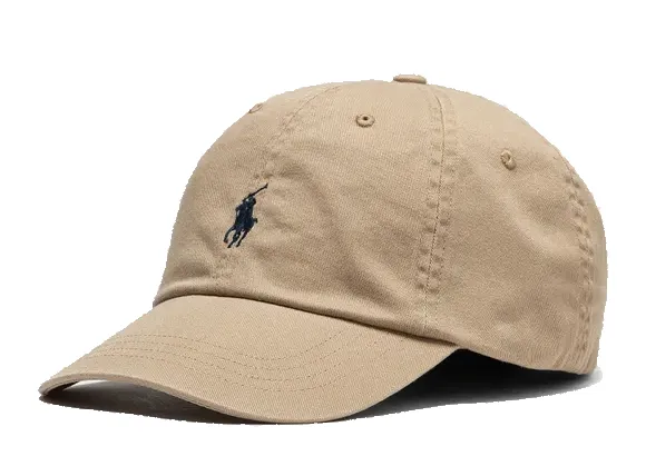 POLO RALPH LAUREN CLASSIC BASEBALL COTTON TAN & NEWPORT NAVY