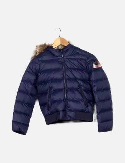Polo Ralph Lauren Plumífero azul marino capucha