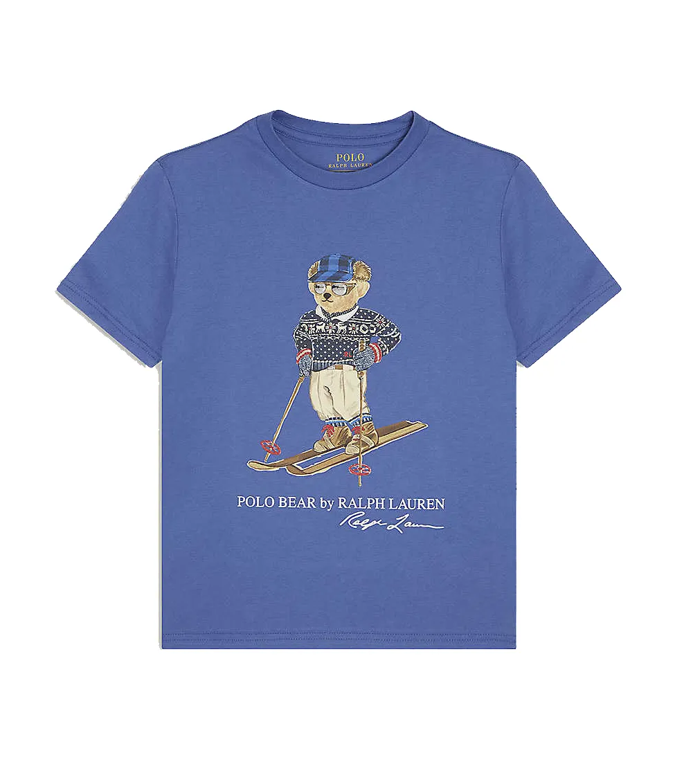 POLO RALPH LAUREN SKIING BEAR TEE CLASSIC BLUE