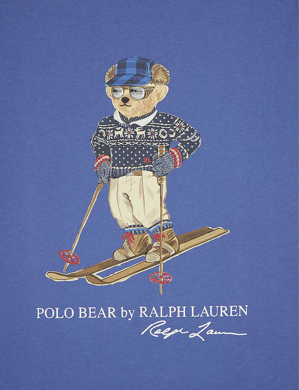 POLO RALPH LAUREN SKIING BEAR TEE CLASSIC BLUE