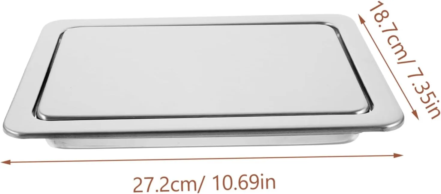 PRETYZOOM Cubierta De La Tapa Del Cubo De Basura Tapa Empotrada De Acero Inoxidable Ojal De Basura Tapa De Basura Baño Suministr