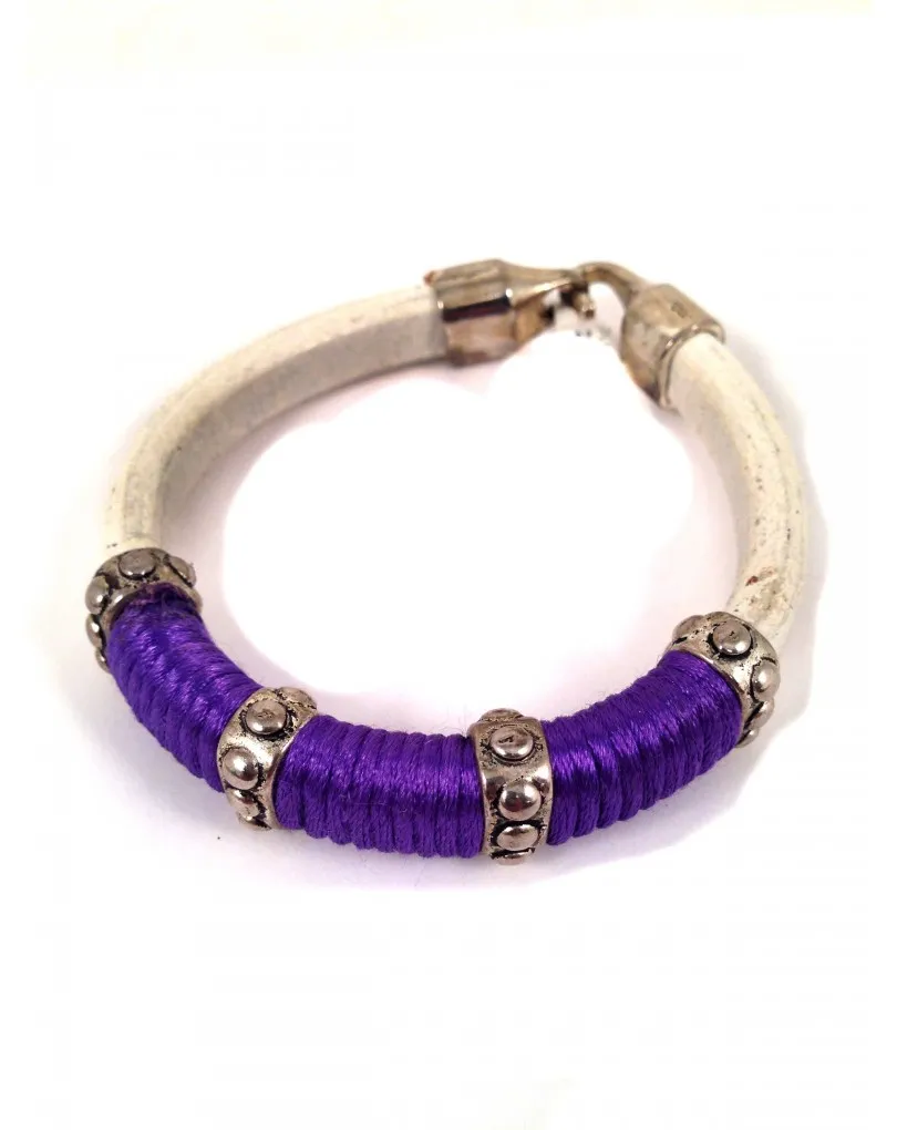 PULSERA CUERO REGALIZ CURDON ENROLLADO