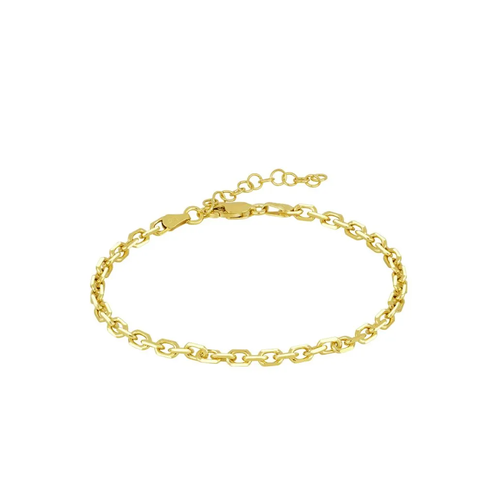 Pulsera en plata de ley Eslabones Gold