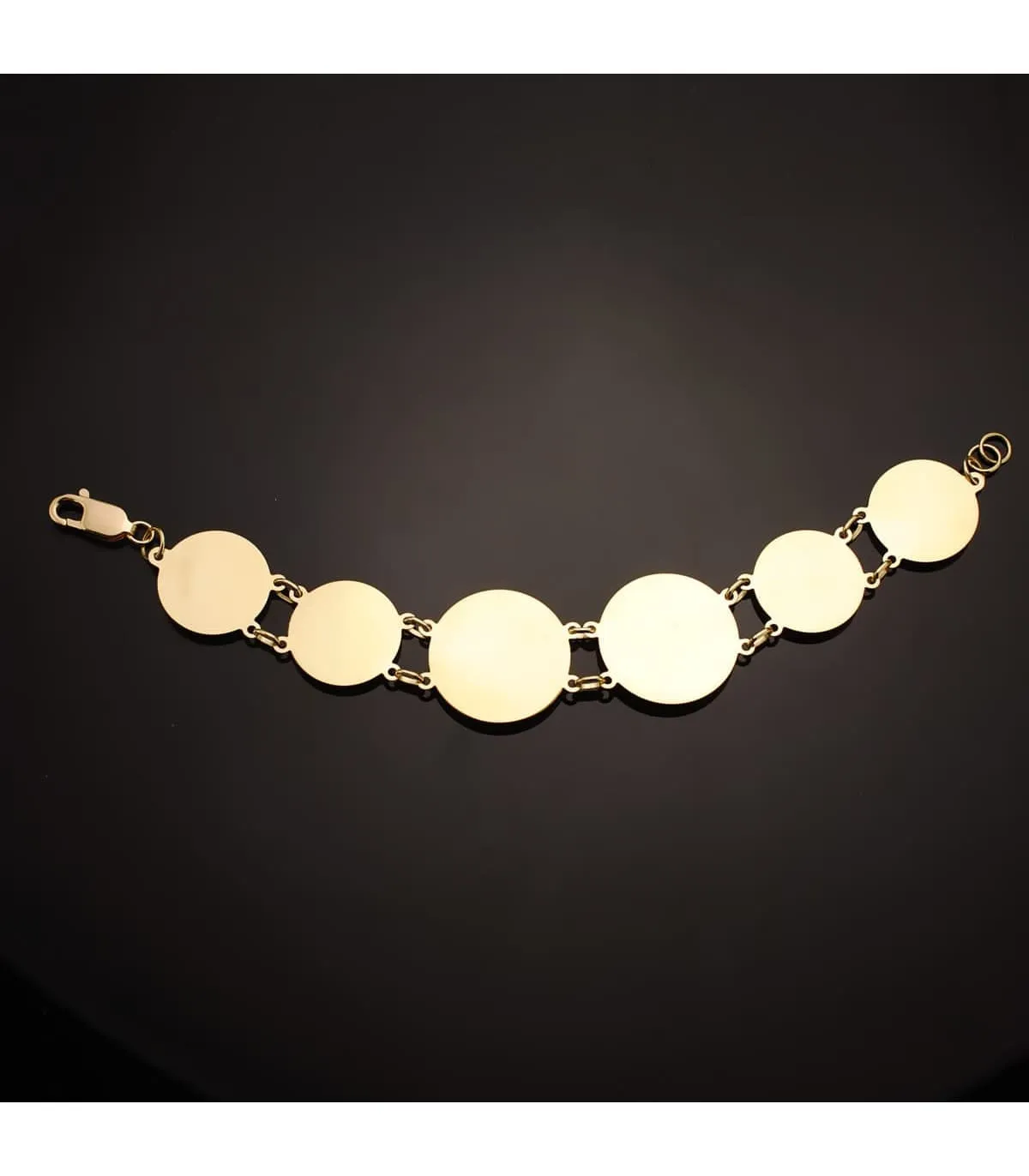 Pulsera Oro 18K Medallas Medusa 20,5 cm