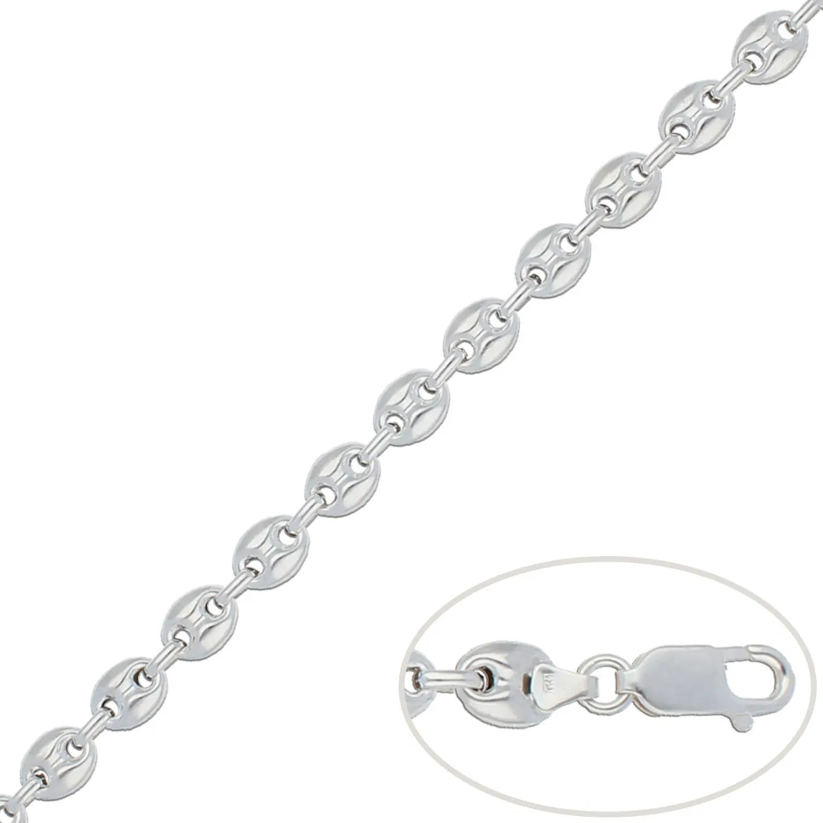 Pulsera Plata Calabrote 8mm.