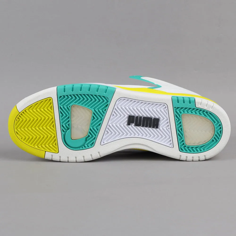 PUMA TRINOMIC SERVE EVO WHITE  FLUO TEAL