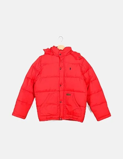 Ralph Lauren Plumas rojo capucha