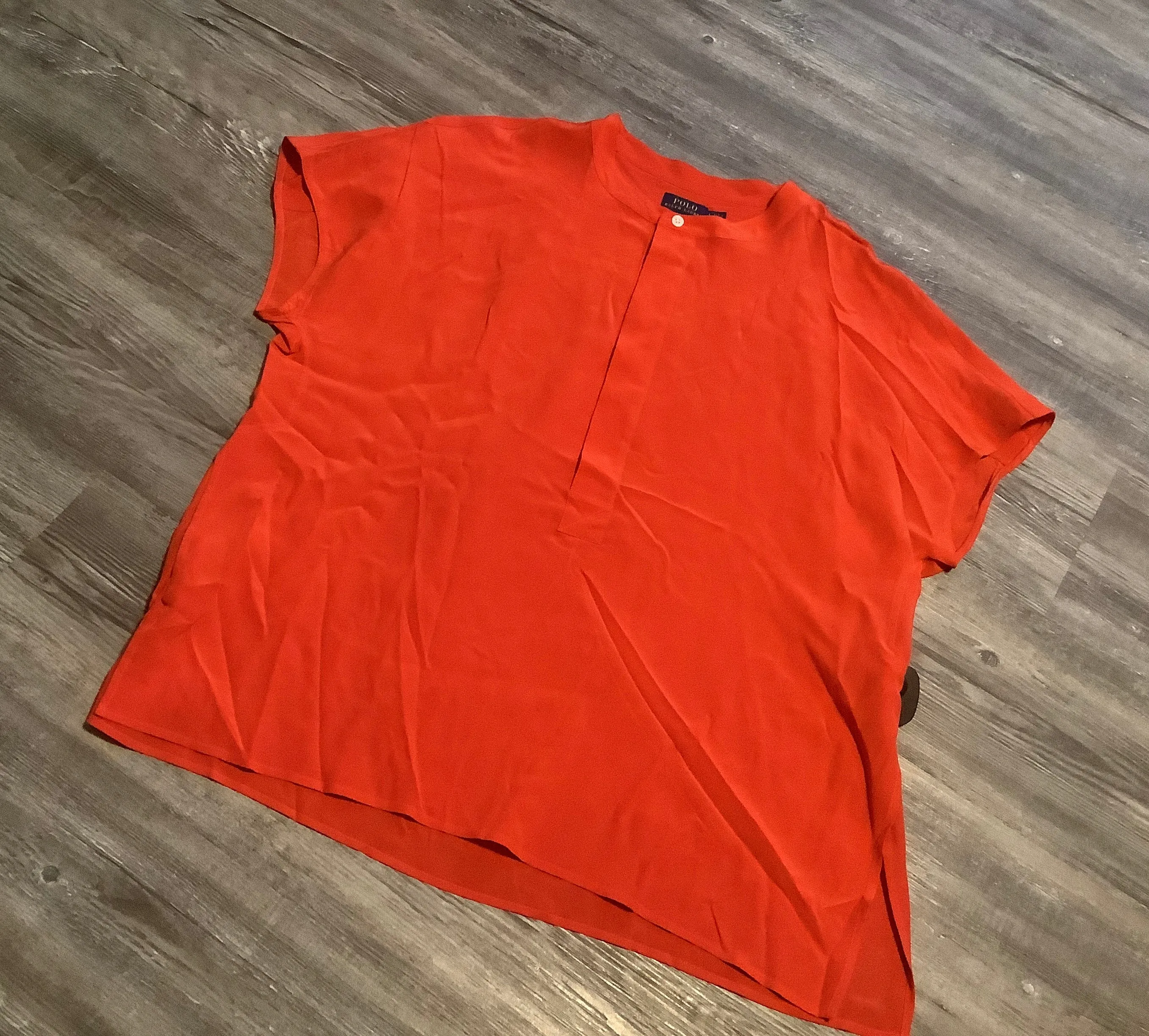 Red Top Short Sleeve Polo Ralph Lauren, Size L