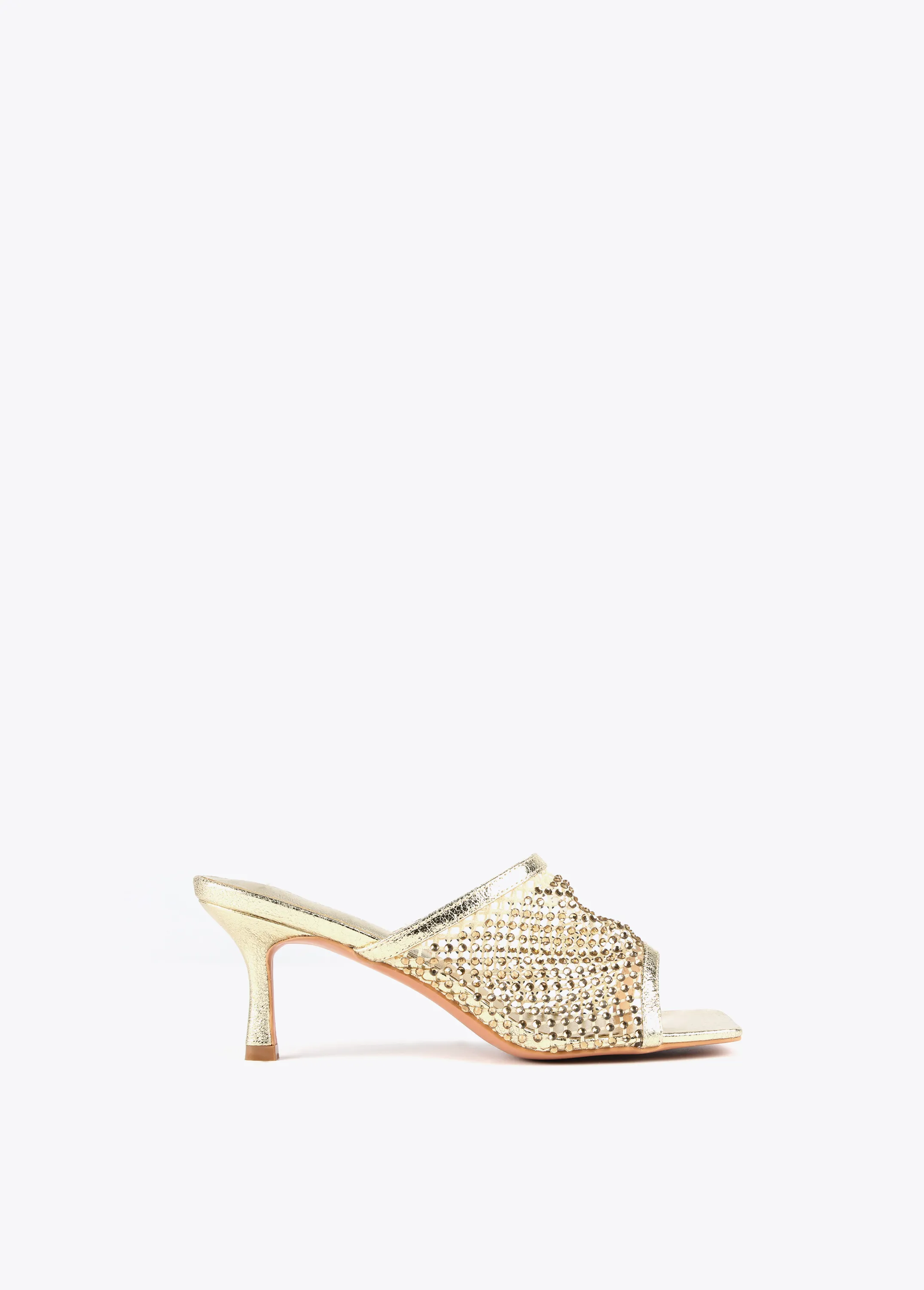 Sandalia tacón malla de strass Lola Casademunt