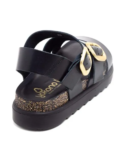 SANDALIA YOKONO TUNEZ127 NEGRO PARA MUJER