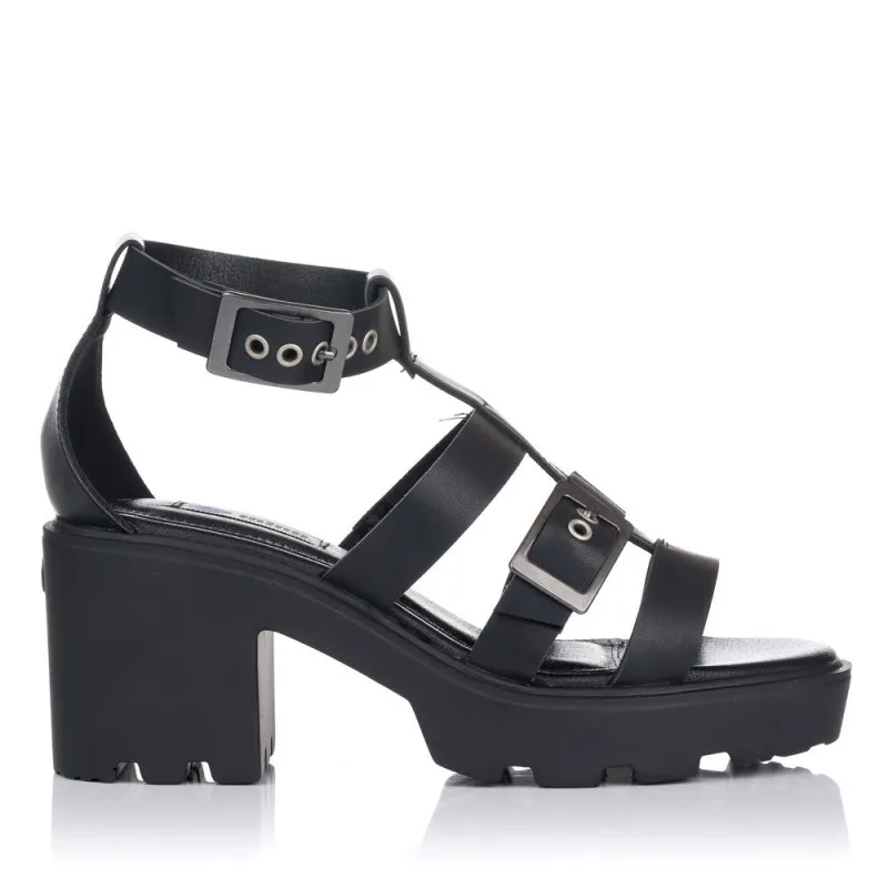 Sandalias De TacÓn Mustang 50642 Mujer Negro