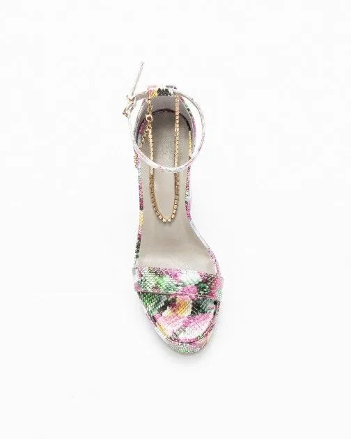 SANDALIAS DE TACóN ALTO GLOSS 22165 MULTICOLOR