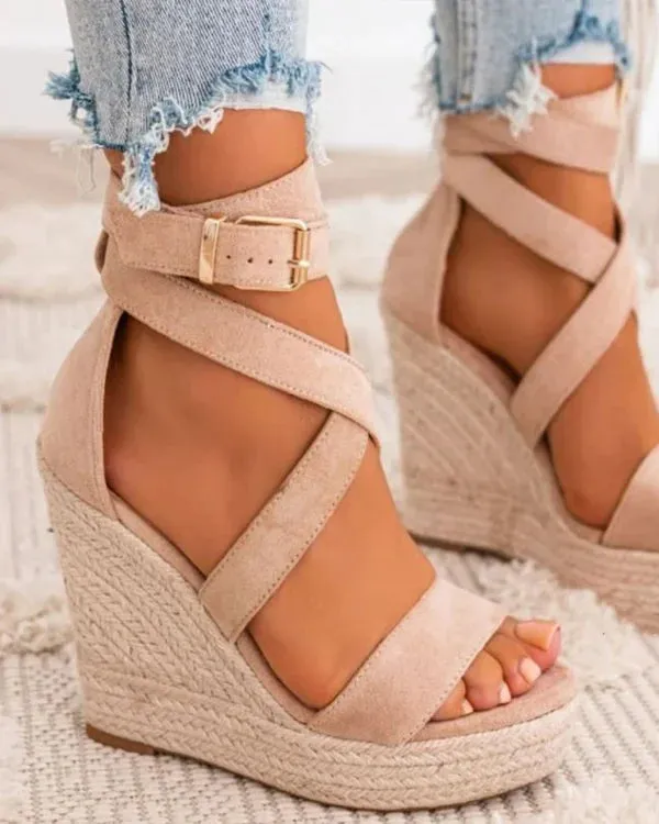 SANDALIAS DE TACóN EN ANTE TAUPE  ELISE