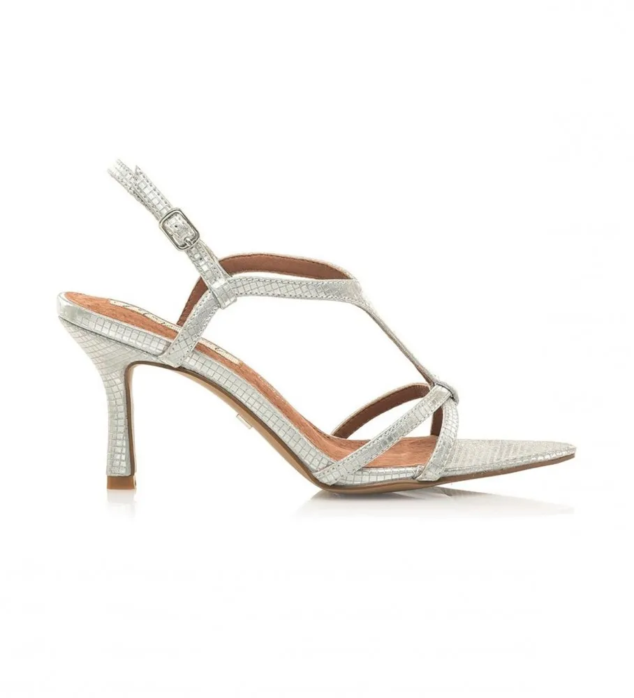 SANDALIAS IVY PLATEADO ALTURA TACóN 5,5CM