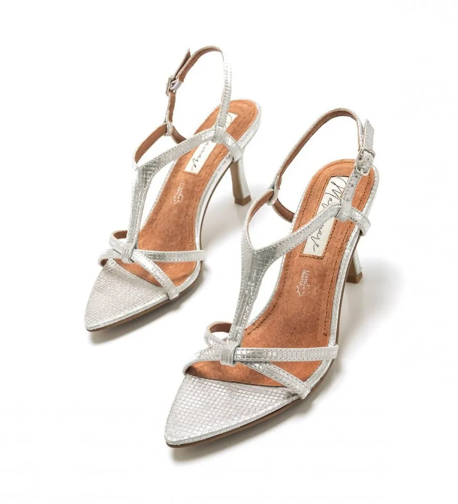SANDALIAS IVY PLATEADO ALTURA TACóN 5,5CM