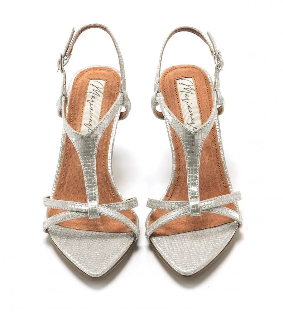 SANDALIAS IVY PLATEADO ALTURA TACóN 5,5CM
