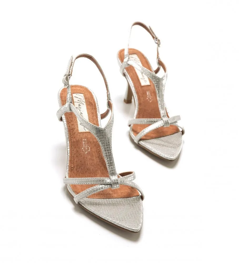 SANDALIAS IVY PLATEADO ALTURA TACóN 5,5CM