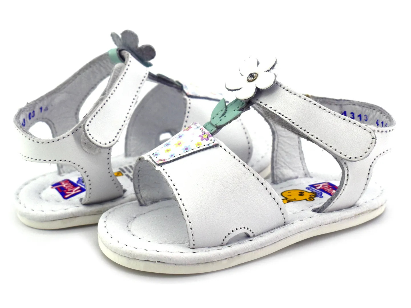 Sandalias Kinder 4313 Blanco Para Bebe