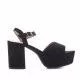 Sandalias tacón Daniela Vega negras con talón ancho