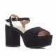 Sandalias tacón Daniela Vega negras con talón ancho