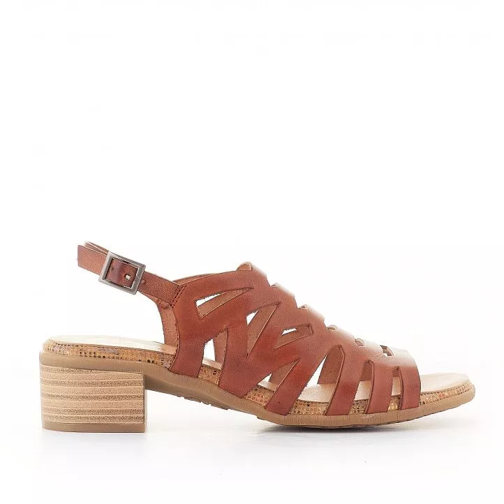 Sandalias tacón Porronet piel cuero valerie