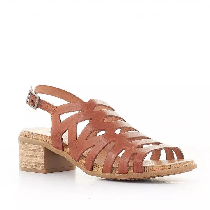 Sandalias tacón Porronet piel cuero valerie
