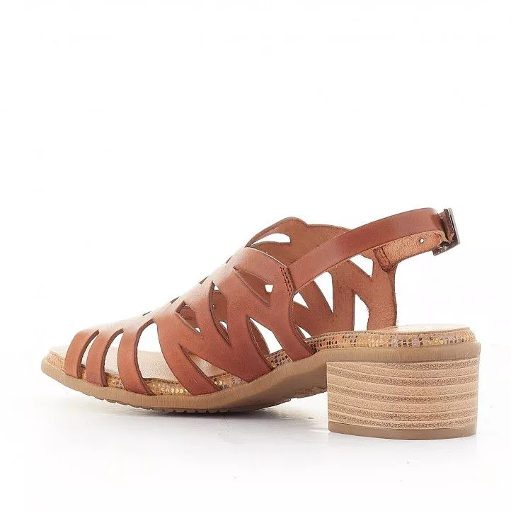 Sandalias tacón Porronet piel cuero valerie
