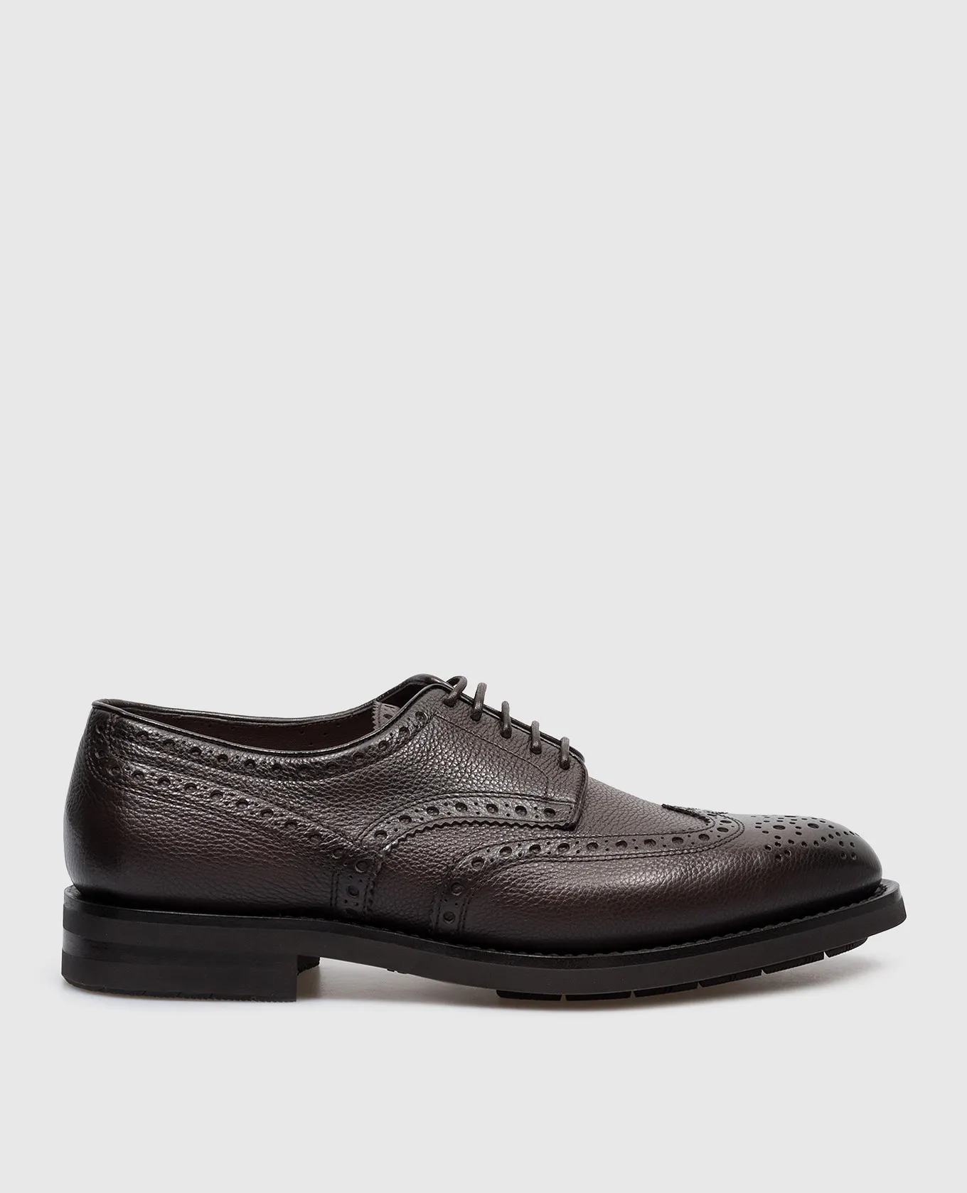 Santoni Brown leather brogues