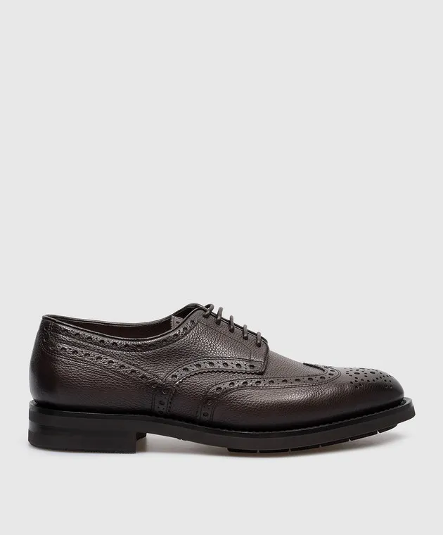 Santoni Brown leather brogues