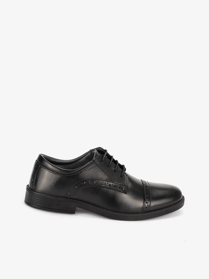 SAPATO DERBY BROGUE CAP TOE SIDEFLEX EM PELE DE ATACADOR COM SOLA COMFORT