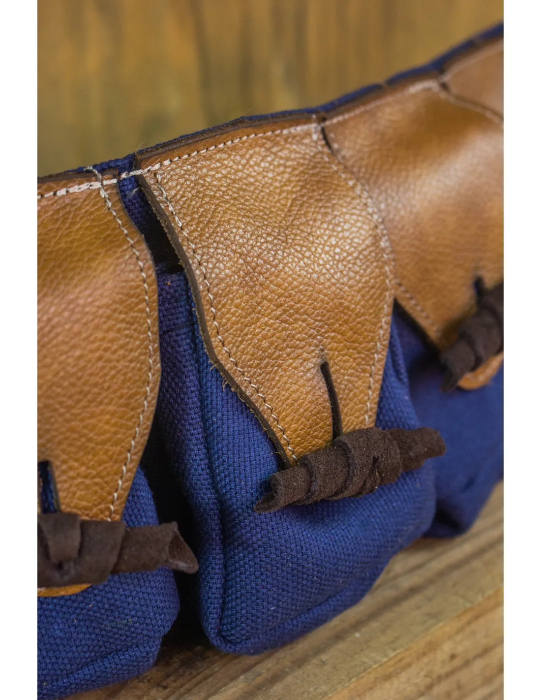 SET 5 BOLSAS, TIPO RIñONERA, CON CINTURóN DUERO  AZUL