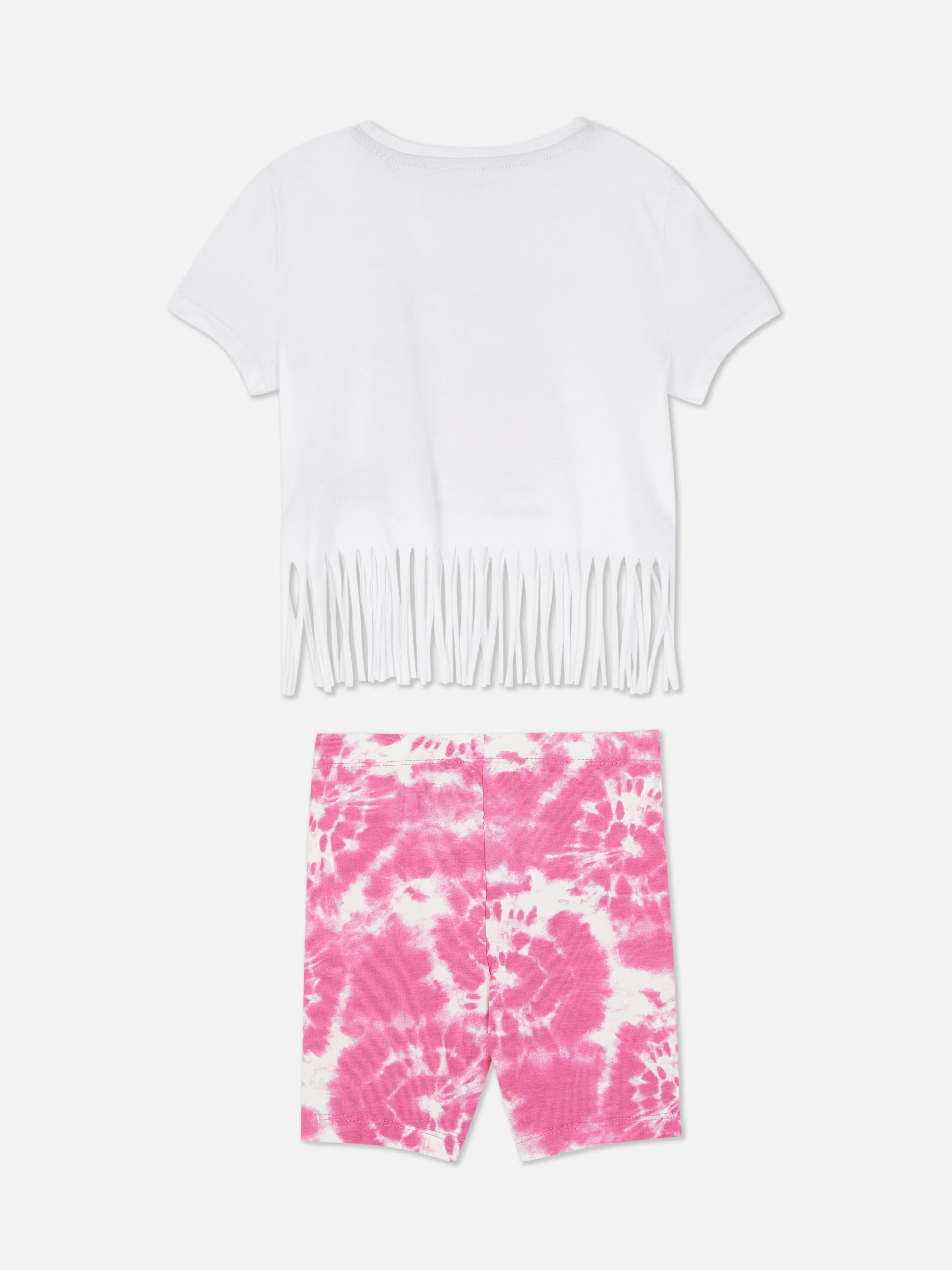 SET DE CAMISA CON FLECOS Y PANTALONES CORTOS TIEDYE