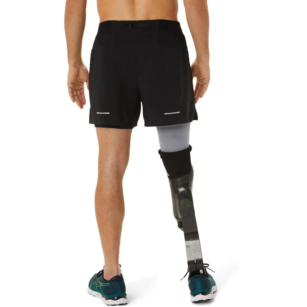 Short Asics para Hombre Road 2 in 1 5 pulgadas Negro