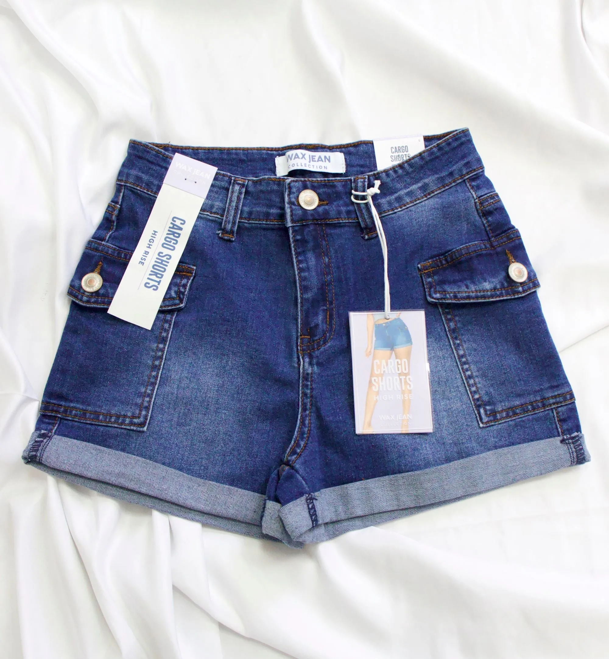 SHORT DE MEZCLILLA ESTILO CARGO 90350