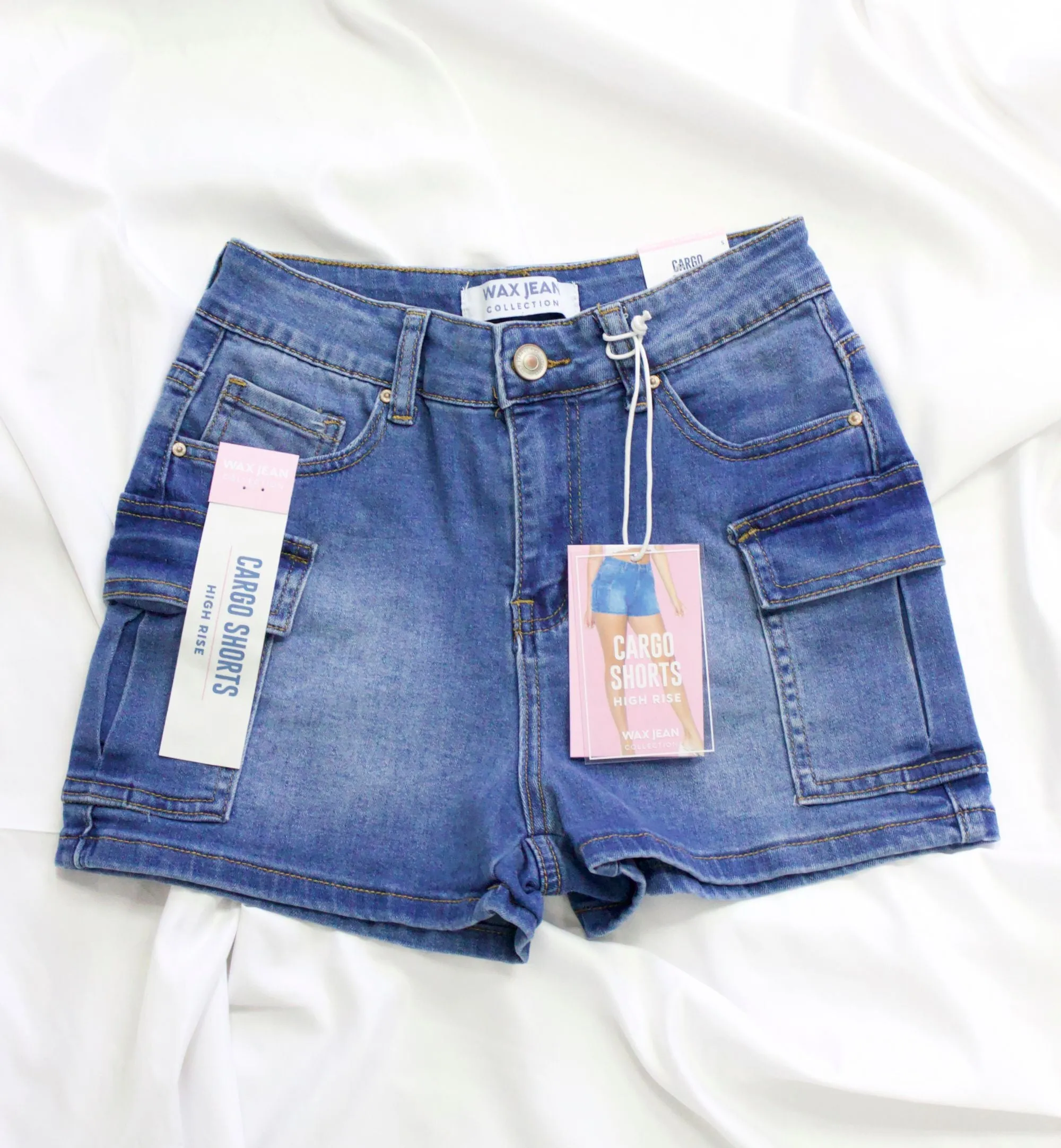 SHORTS DE MEZCLILLA ESTILO CARGO 90353
