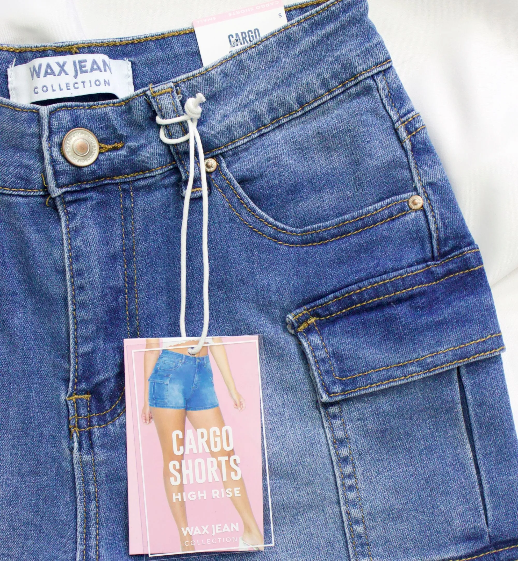 SHORTS DE MEZCLILLA ESTILO CARGO 90353