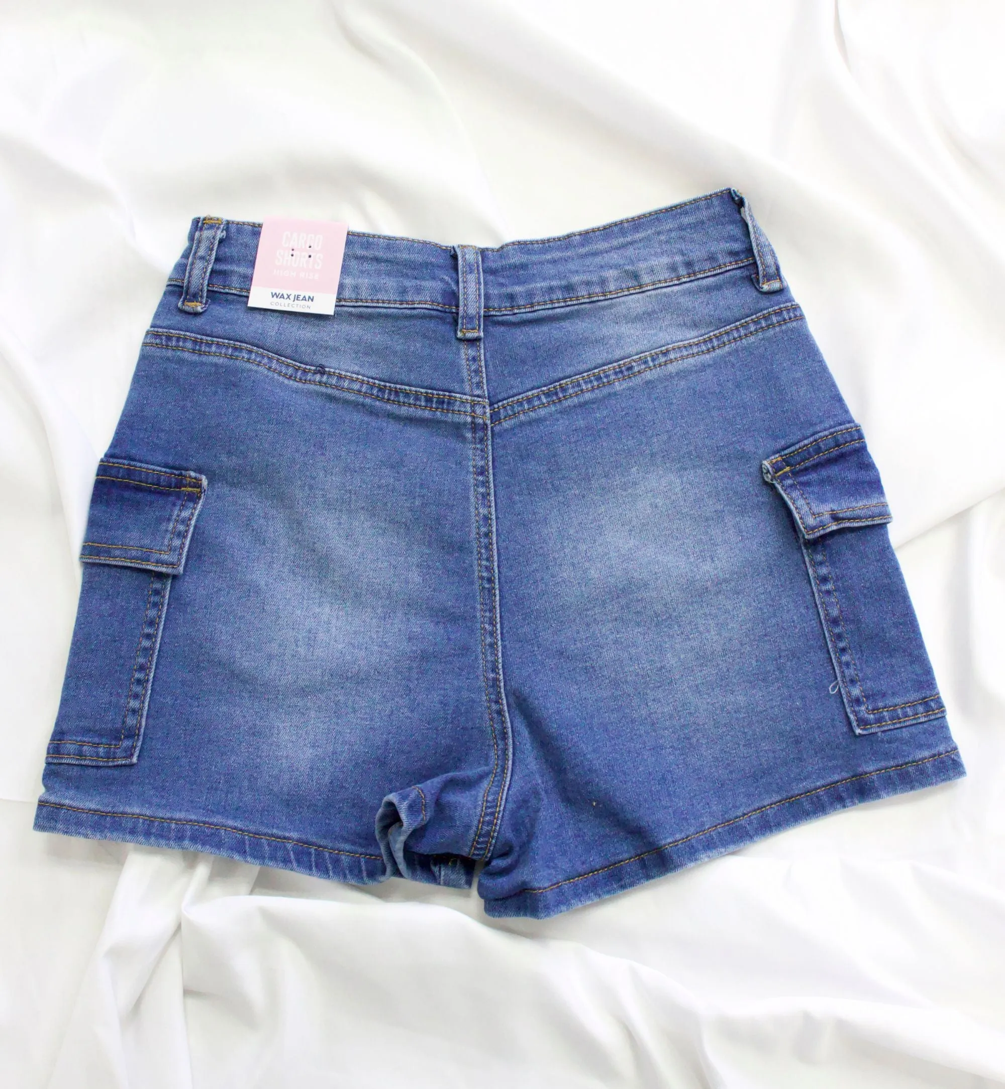 SHORTS DE MEZCLILLA ESTILO CARGO 90353