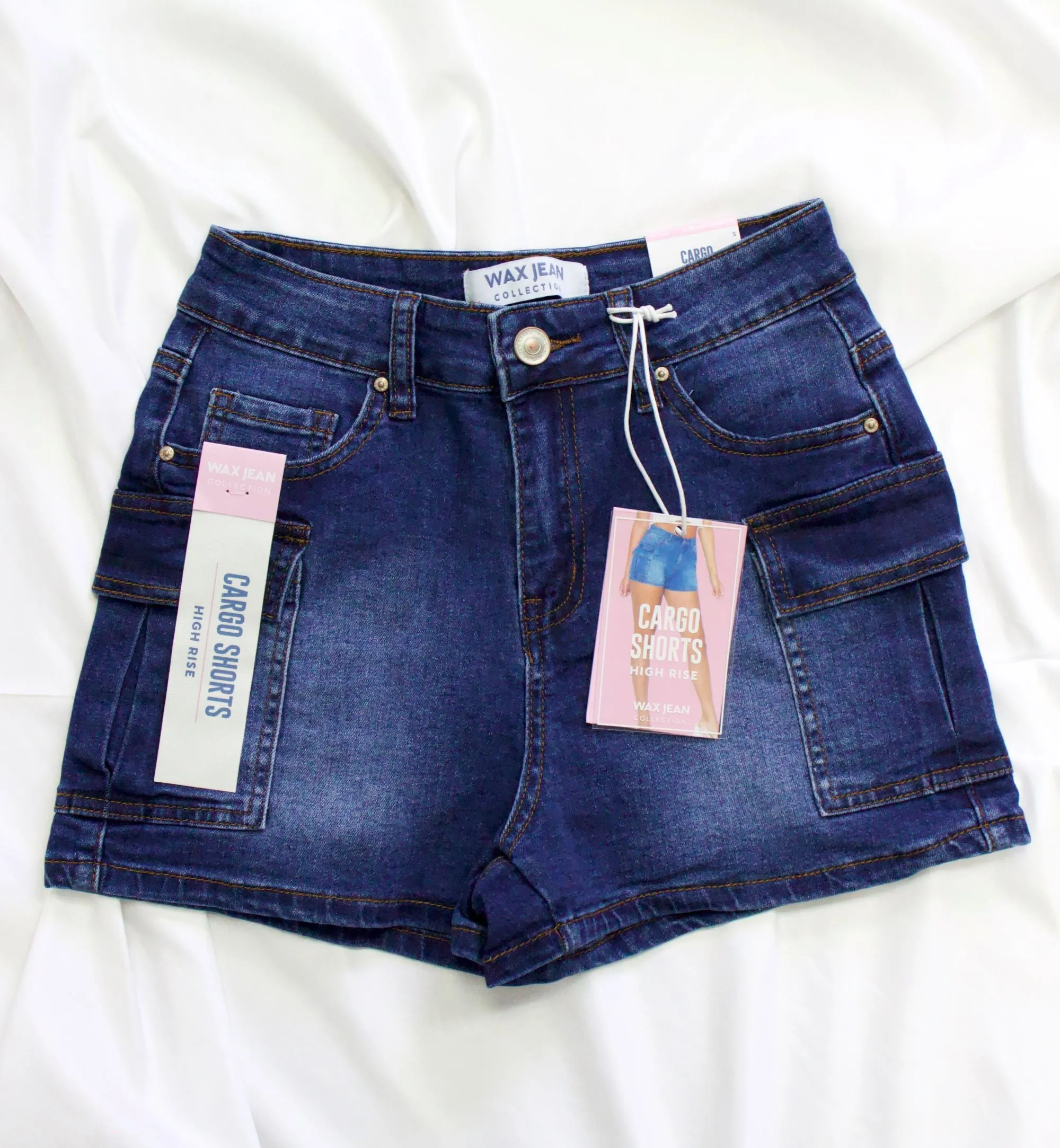 SHORTS DE MEZCLILLA ESTILO CARGO 90353